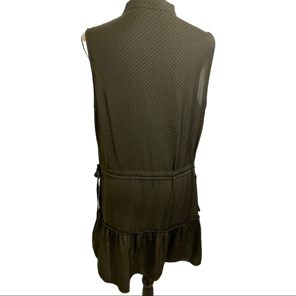 All saints dress size 10 tiiered waist has drawstring. Brown Polk dot. - Picture 10 of 15